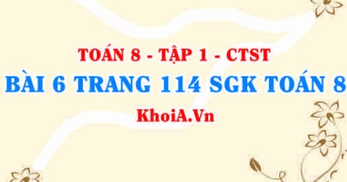 Bài 6 trang 114 SGK Toán 8 Tập 1 Chân trời sáng tạo
